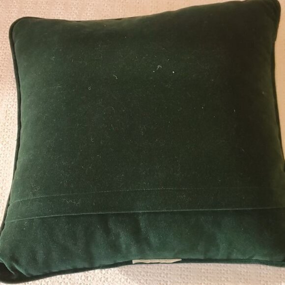 Holiday Cross Stitch Snowman with Birds Zippered ~14"x14"x3" Pillow - Picture 4 of 8